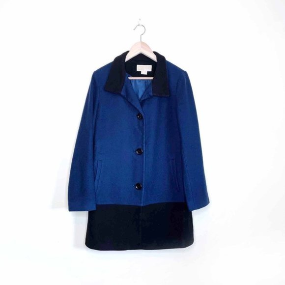 kors michael kors colour block wool-cashmere blend jacket - size 6 - Picture 1 of 8